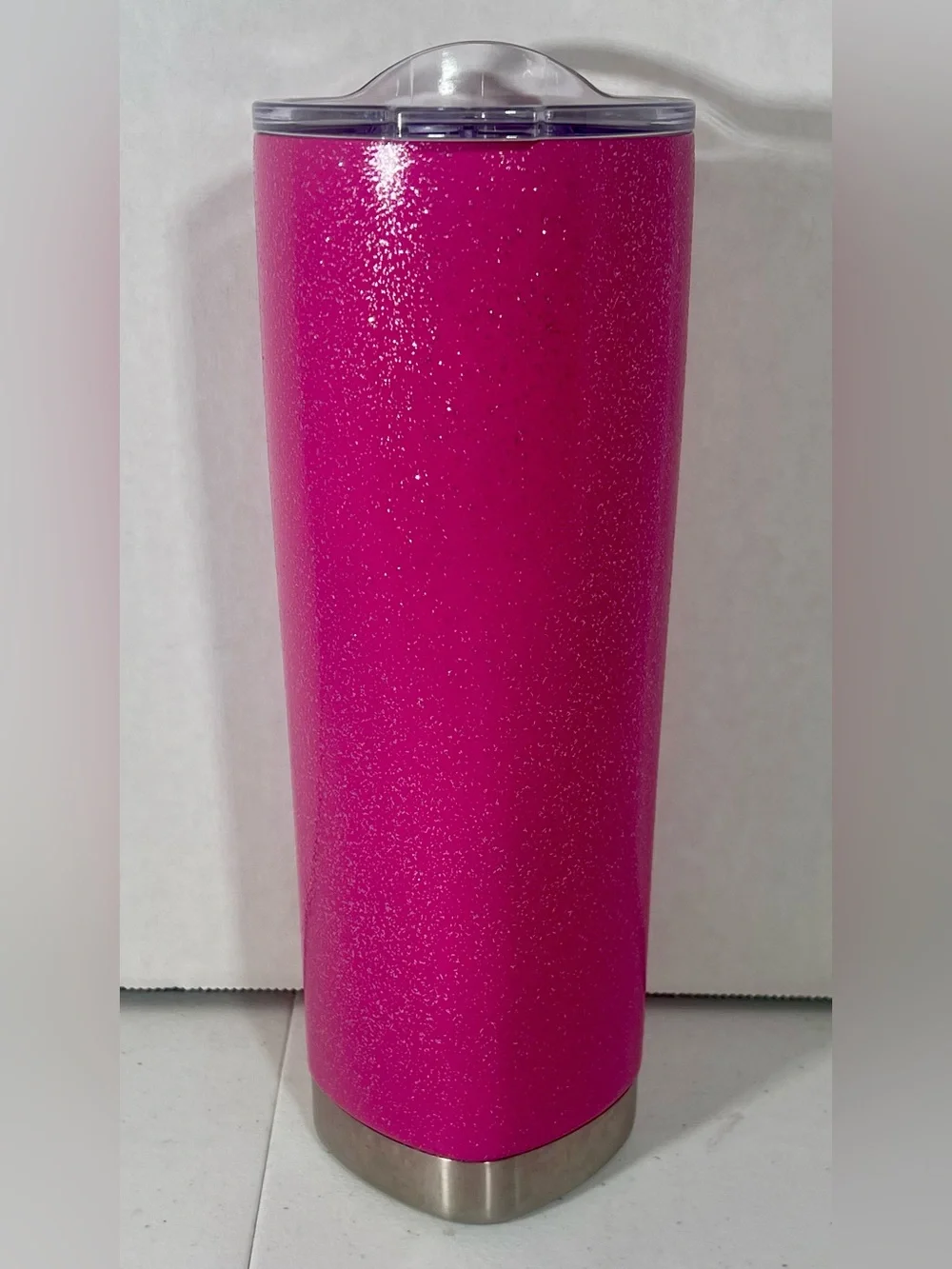 Dunkin Donuts 20oz Pink Glitter Stainless Steel Insulated Travel Tumbler 2022